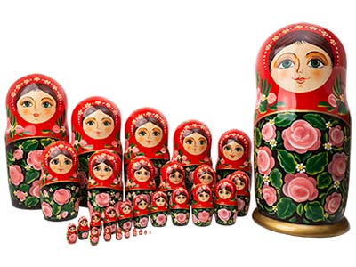 30 piece russian nesting dolls for sale