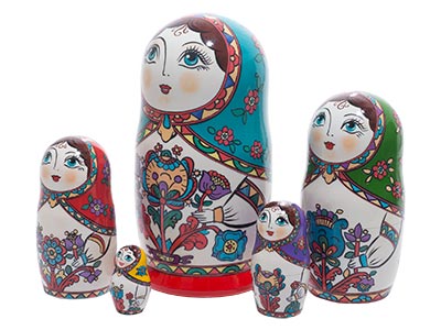 Northern Folk Style Doll 5pc./6