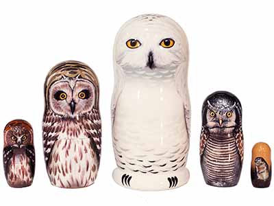 owl russian dolls