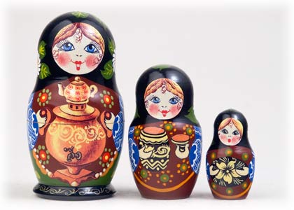 Buy Samovar Doll 3pc / 4" at GoldenCockerel.com