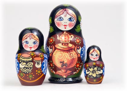 Buy Samovar Doll 3pc / 4" at GoldenCockerel.com