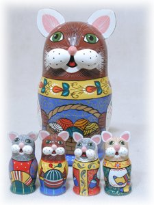 Buy Mommy Cat Doll 5 pc./5" at GoldenCockerel.com