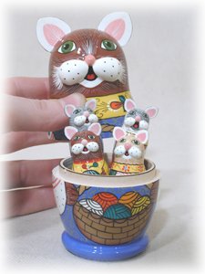 Buy Mommy Cat Doll 5 pc./5" at GoldenCockerel.com