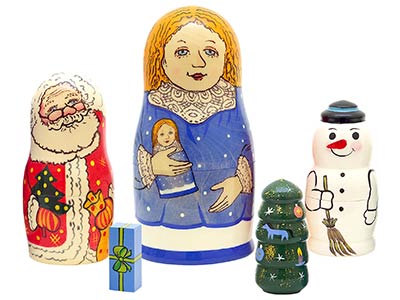 Mini Snowman Nesting Doll 5pc.