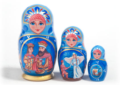 Buy Czar Saltan Nesting Doll 3pc. /4" at GoldenCockerel.com