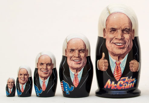 Buy Russian John McCain Nesting Doll 5pc./5" Limited Edition at GoldenCockerel.com