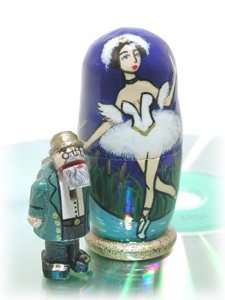 Buy Mini Swan Lake Doll with Tchaikovski Nutcracker 2pc./1.5" at GoldenCockerel.com