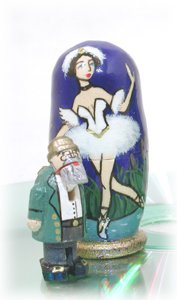 Buy Mini Swan Lake Doll with Tchaikovski Nutcracker 2pc./1.5" at GoldenCockerel.com