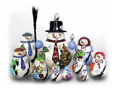 Buy Mini Snowman Doll 15pc./3"  at GoldenCockerel.com