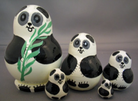 Buy Happy Panda Doll 5pc./3" at GoldenCockerel.com