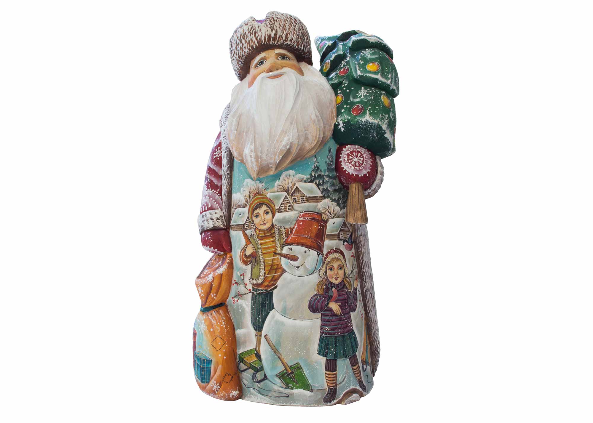 Buy Northern Lights Carved Santa 14" at GoldenCockerel.com