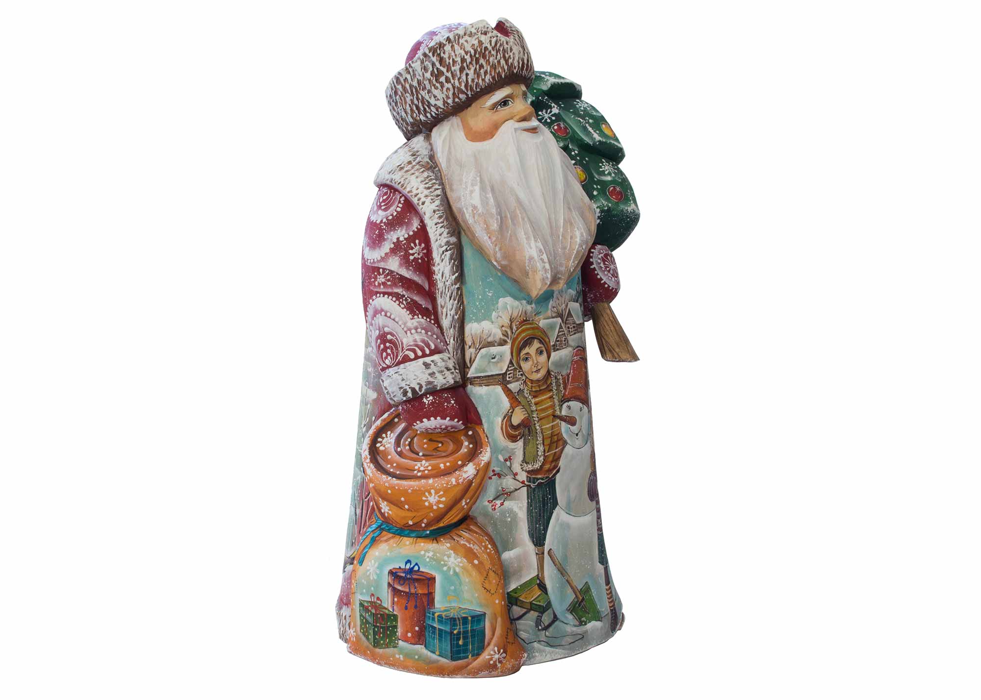 Buy Northern Lights Carved Santa 14" at GoldenCockerel.com