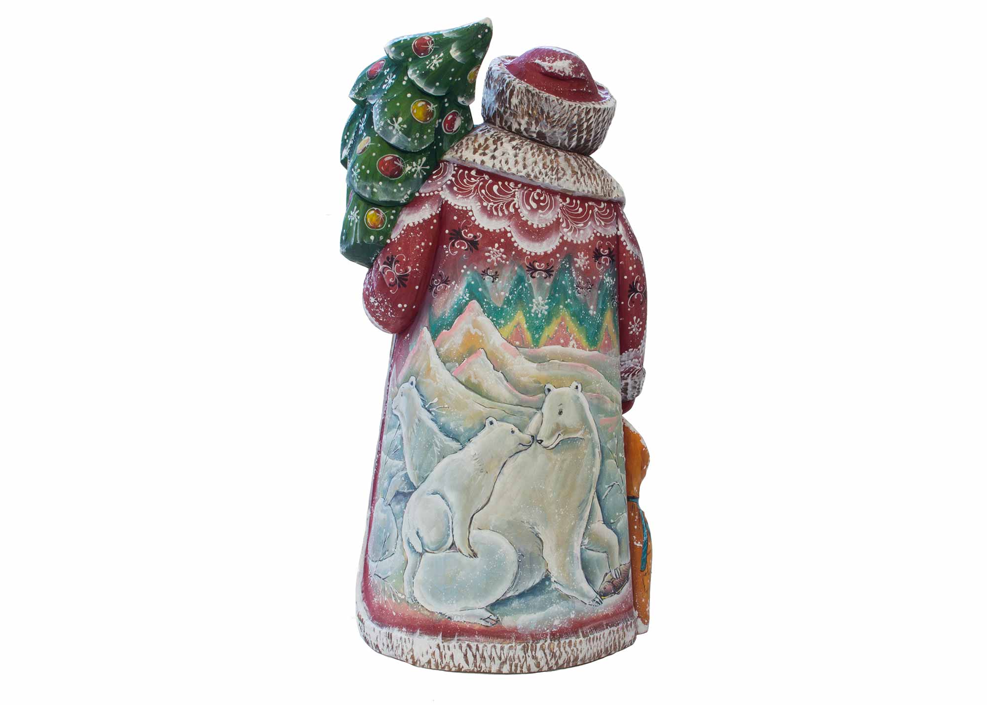 Buy Northern Lights Carved Santa 14" at GoldenCockerel.com