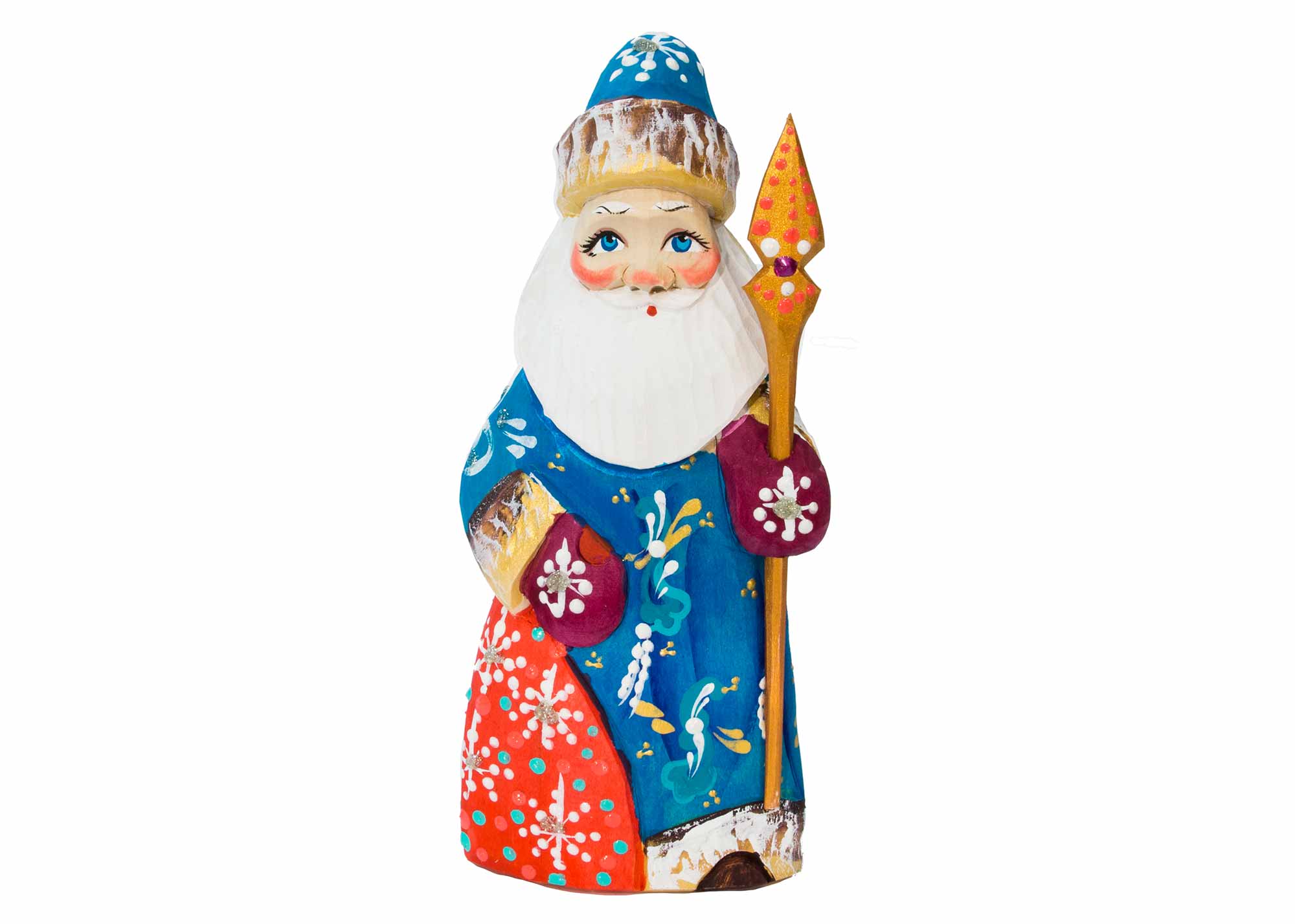 Buy Carved Father Frost in Blue Coat 6" at GoldenCockerel.com