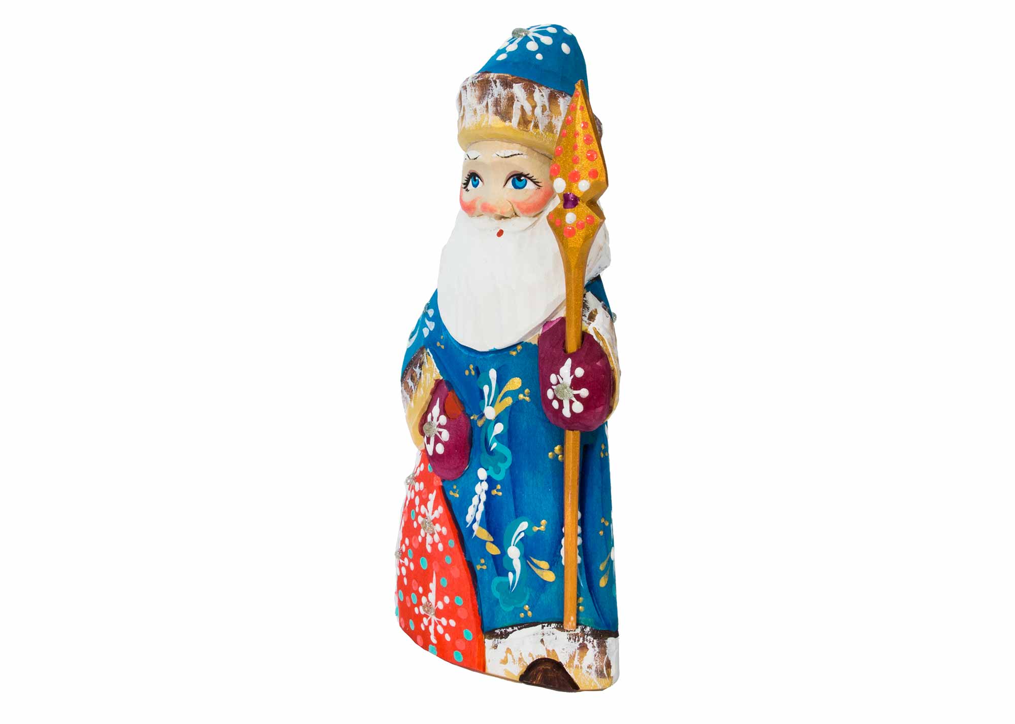 Buy Carved Father Frost in Blue Coat 6" at GoldenCockerel.com