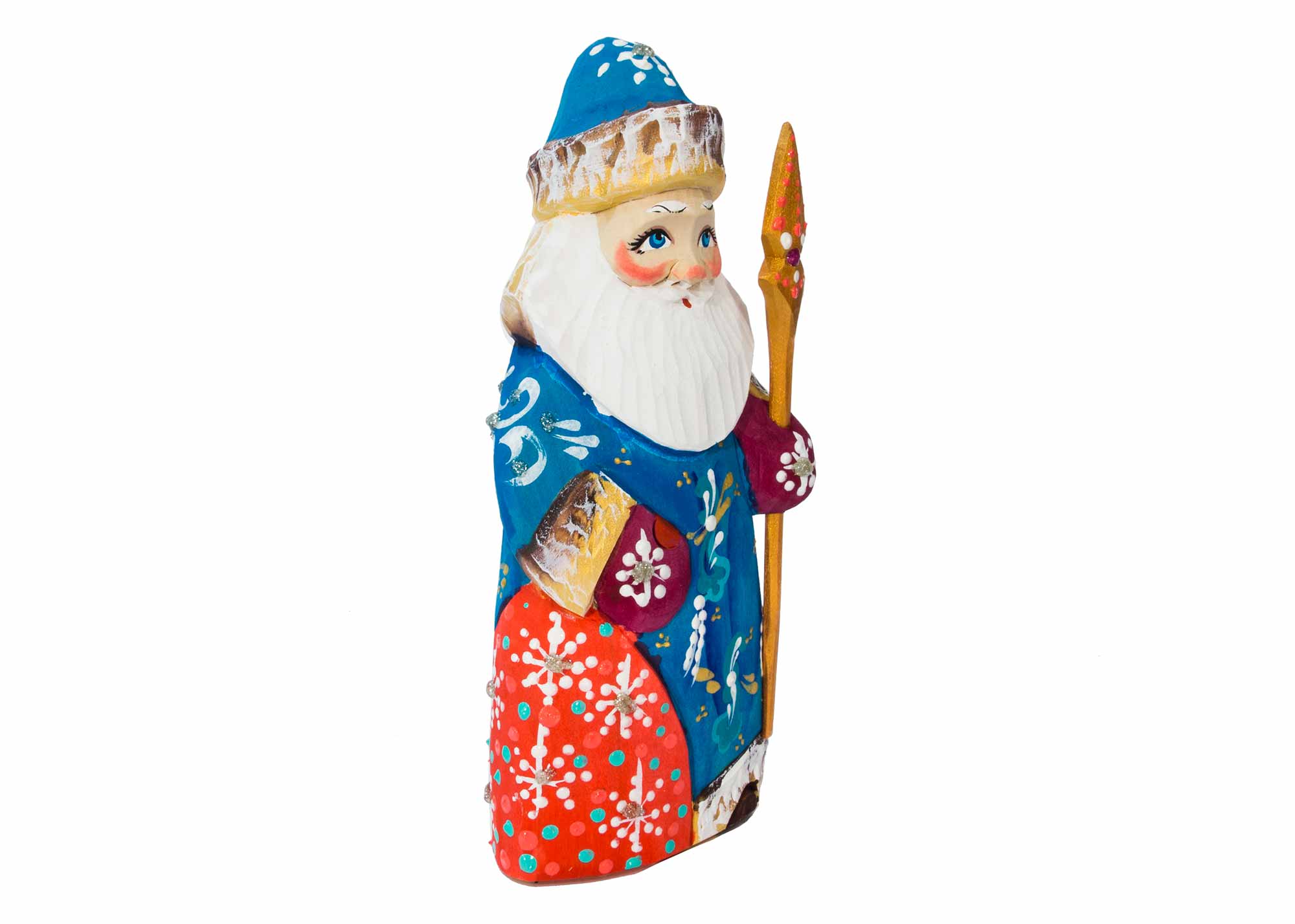 Buy Carved Father Frost in Blue Coat 6" at GoldenCockerel.com