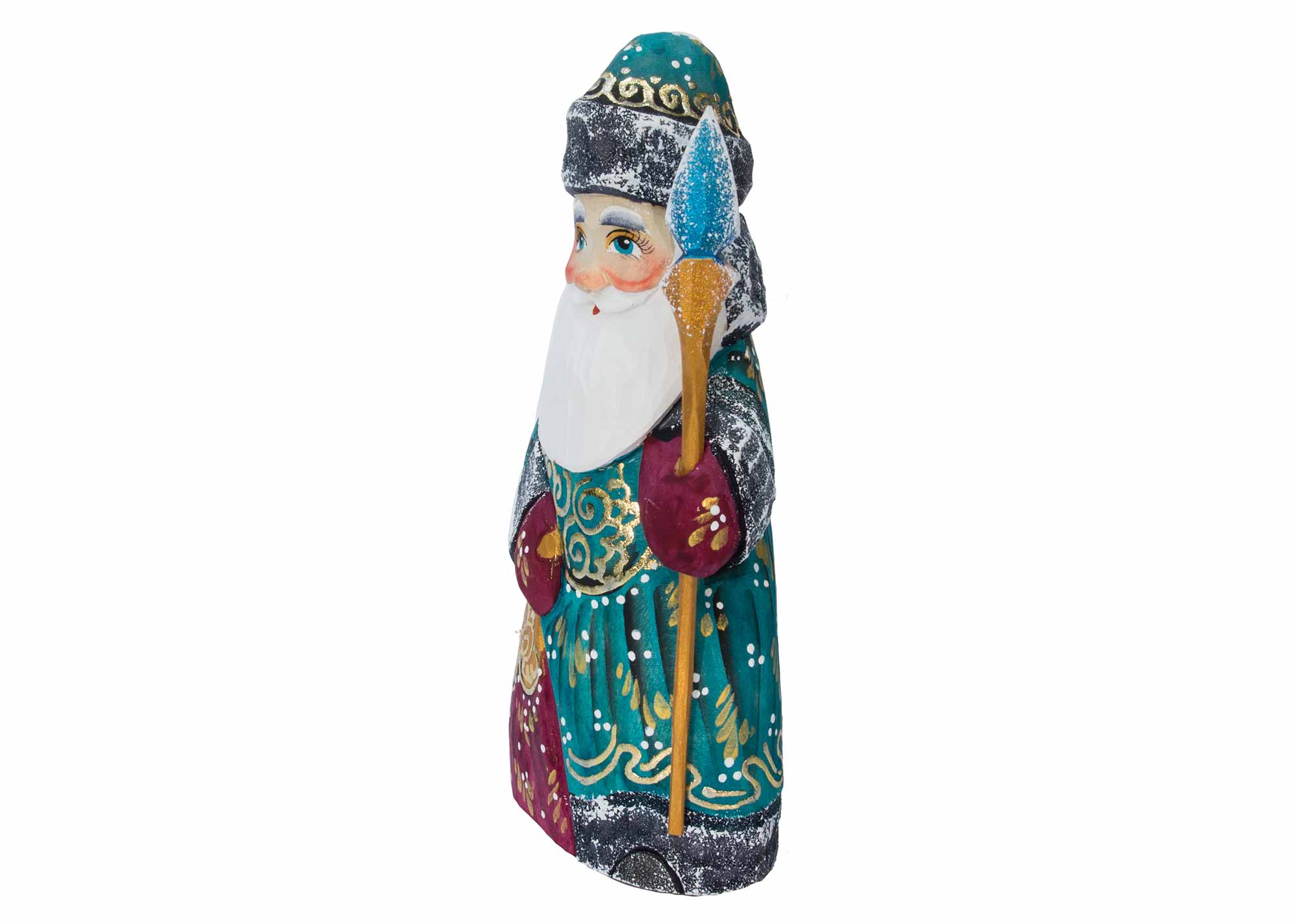 Buy Carved Father Frost in Green Coat 6" at GoldenCockerel.com