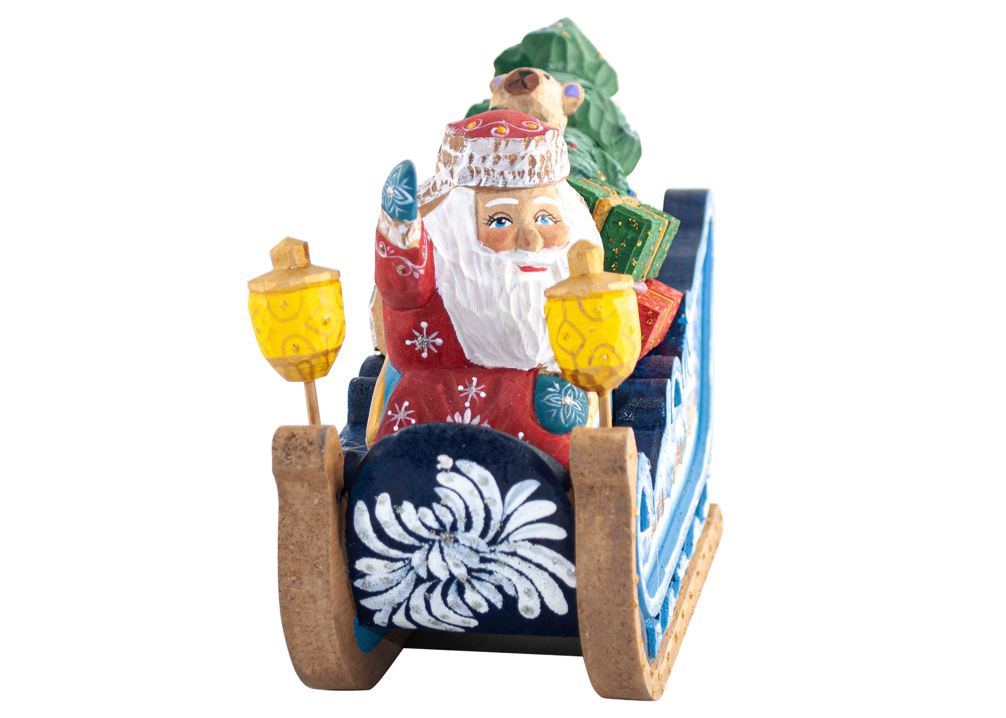 Buy Merry Christmas Santa in Sleigh at GoldenCockerel.com