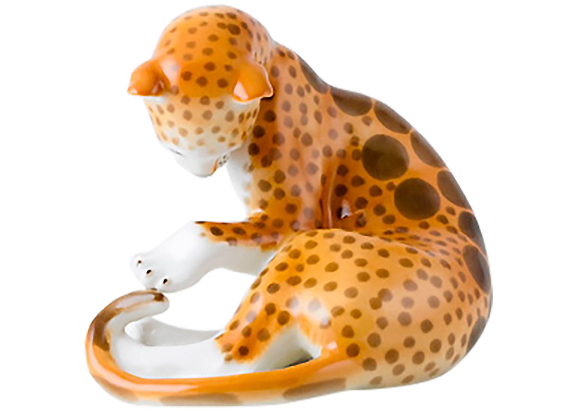 Porcelain Leopard Figurine