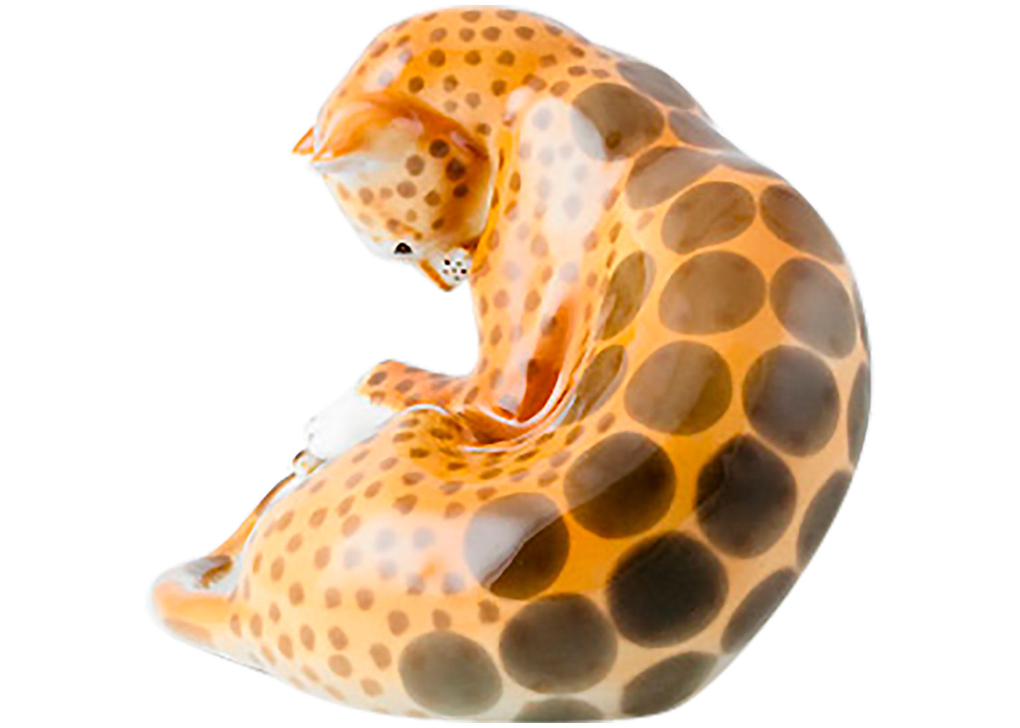 If you like Leopard clothes or Leopard sheets, you'll love this Lomonosov  porcelain Leopard figurine caught in action.