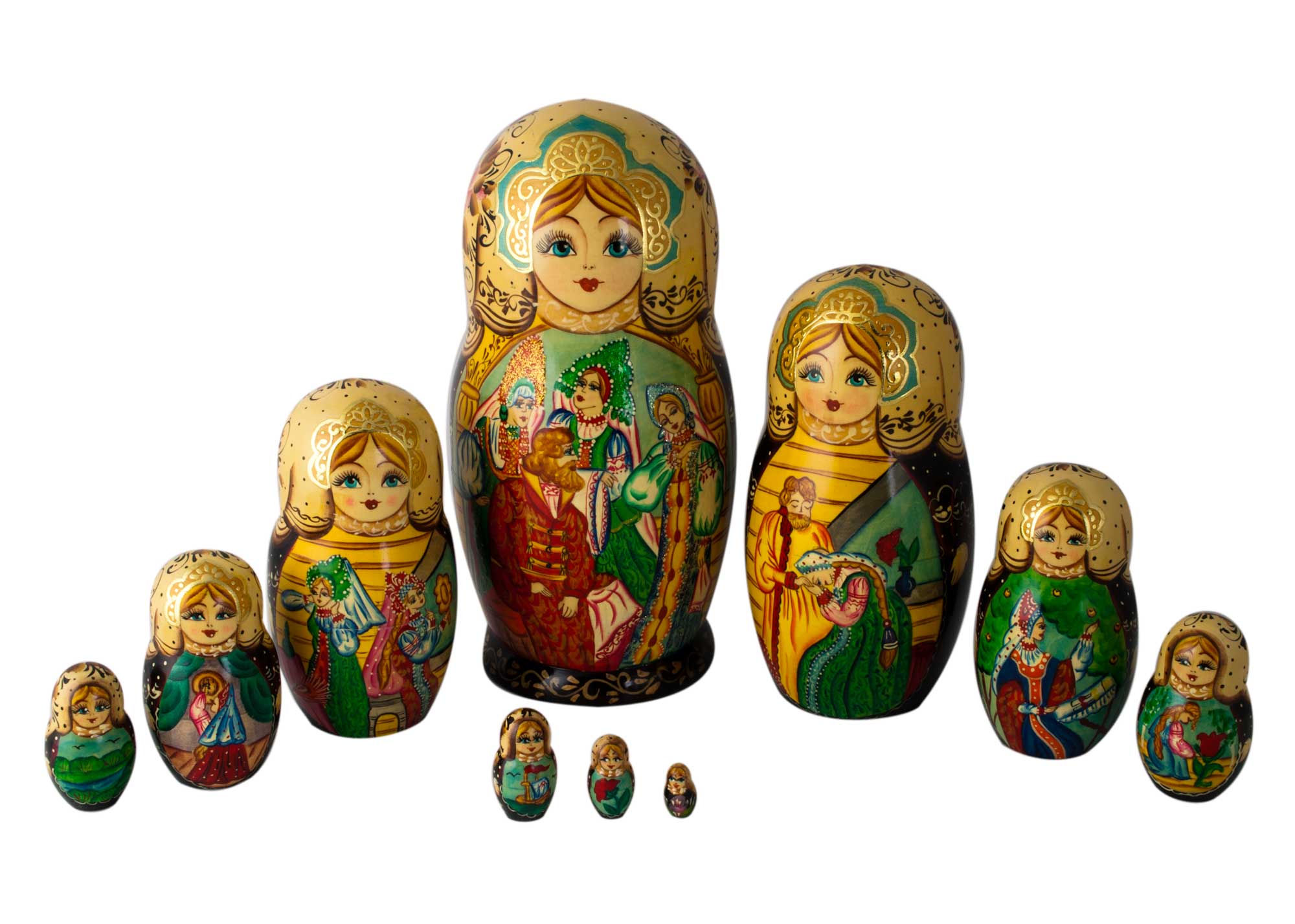 Buy Puskin's Fairy Tale Doll 10pc./9.5" Green at GoldenCockerel.com