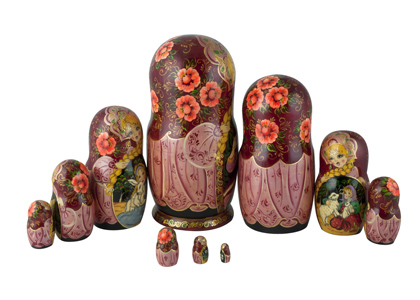 Buy Farm Harvest Nesting Doll 10pc./10" at GoldenCockerel.com